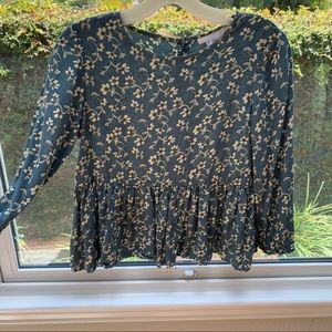 Cropped Babydoll Long sleeve shirt